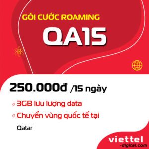 Gói roaming QA15 Viettel