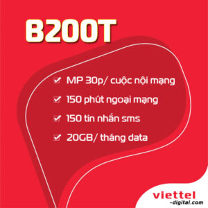 Gói cước trả sau B200T Viettel