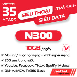 Gói cước trả sau Viettel Basic Nine N300X