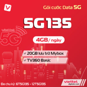 Gói cước data 5G135 Viettel