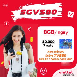 Gói cước data 5GVS80 Viettel