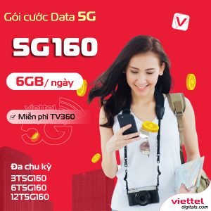 Gói cước Data 5G Viettel 5G160