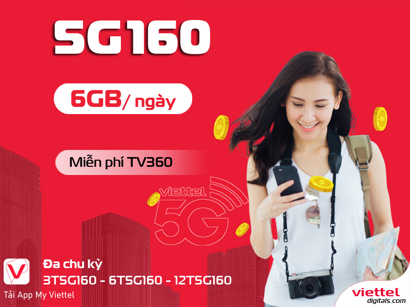 Gói cước Data 5G Viettel 5G160