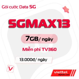 Gói cước data ngày 5GMAX13